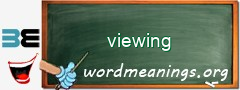 WordMeaning blackboard for viewing